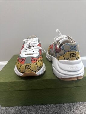 Gucci Kids Multicolor GG Canvas Sneakers in Yellow, Red, Blue & Beige